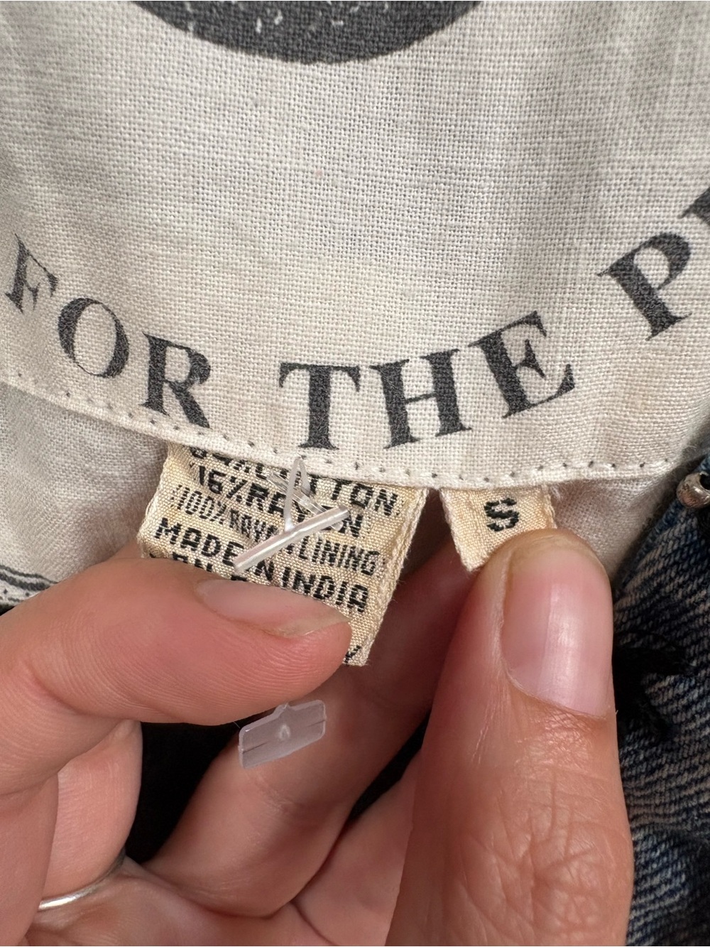 SOLD!!! Vintage People For The Planet Embellished Floral Denim Vest - Picture 5 of 8